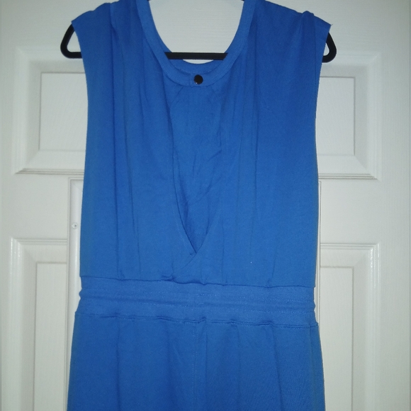NWOT Women's Blue Sleeveless Jumpsuit - Picture 6 of 7